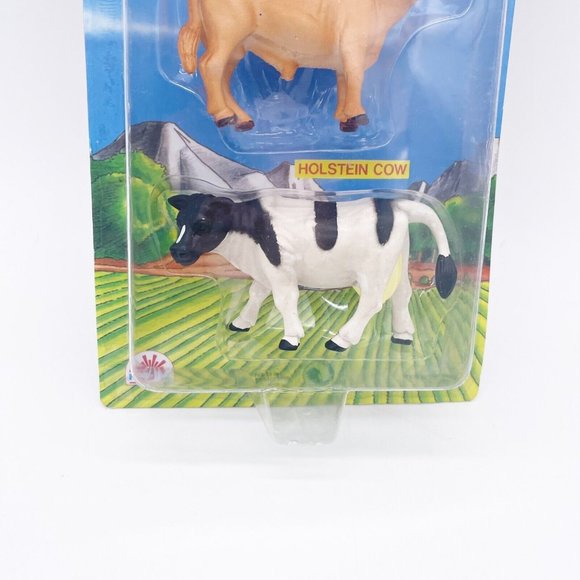 Blue Ribbon Farm Animal Collection Fun Rise Toy Set charolais bull Holstein Cow - Picture 10 of 10